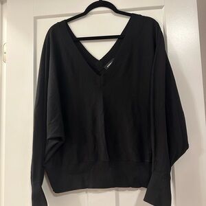 Express Black V-Neck Sweater